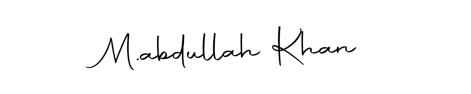 The best way (Autography-DOLnW) to make a short signature is to pick only two or three words in your name. The name M.abdullah Khan include a total of six letters. For converting this name. M.abdullah Khan signature style 10 images and pictures png