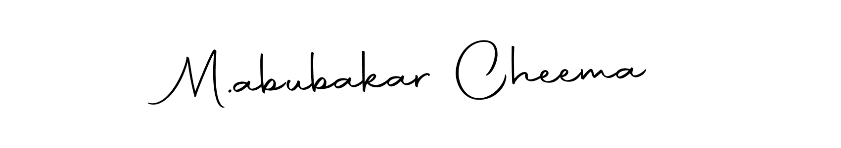 How to make M.abubakar Cheema name signature. Use Autography-DOLnW style for creating short signs online. This is the latest handwritten sign. M.abubakar Cheema signature style 10 images and pictures png