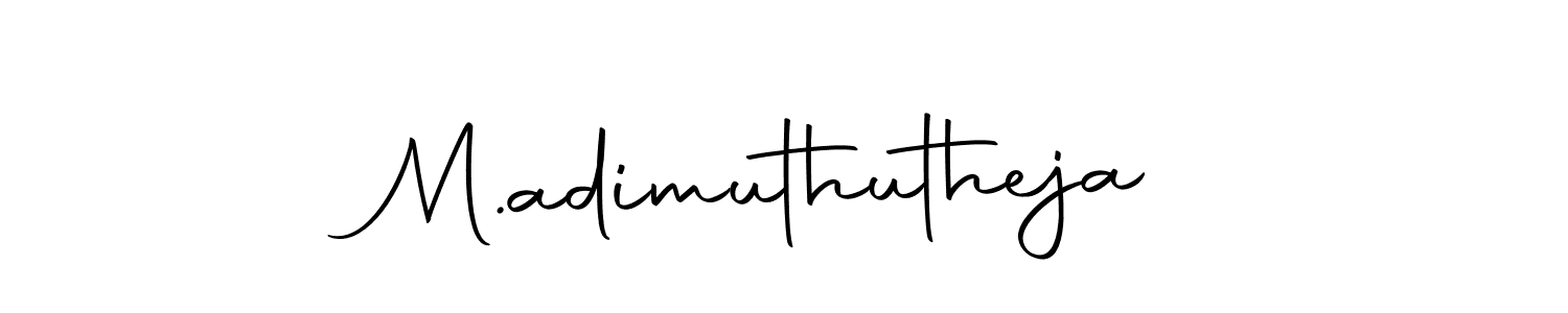 Make a short M.adimuthutheja signature style. Manage your documents anywhere anytime using Autography-DOLnW. Create and add eSignatures, submit forms, share and send files easily. M.adimuthutheja signature style 10 images and pictures png