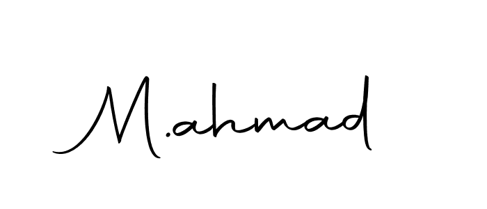 How to make M.ahmad name signature. Use Autography-DOLnW style for creating short signs online. This is the latest handwritten sign. M.ahmad signature style 10 images and pictures png