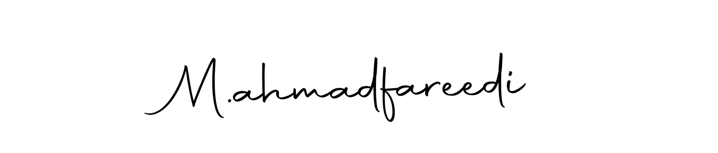 How to make M.ahmadfareedi name signature. Use Autography-DOLnW style for creating short signs online. This is the latest handwritten sign. M.ahmadfareedi signature style 10 images and pictures png