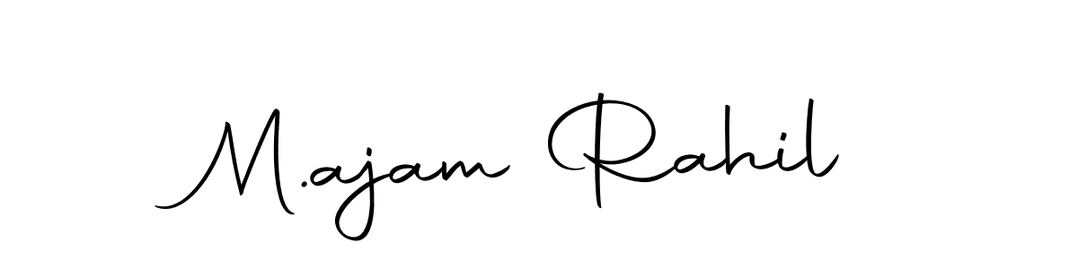 Similarly Autography-DOLnW is the best handwritten signature design. Signature creator online .You can use it as an online autograph creator for name M.ajam Rahil. M.ajam Rahil signature style 10 images and pictures png