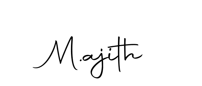 The best way (Autography-DOLnW) to make a short signature is to pick only two or three words in your name. The name M.ajith include a total of six letters. For converting this name. M.ajith signature style 10 images and pictures png