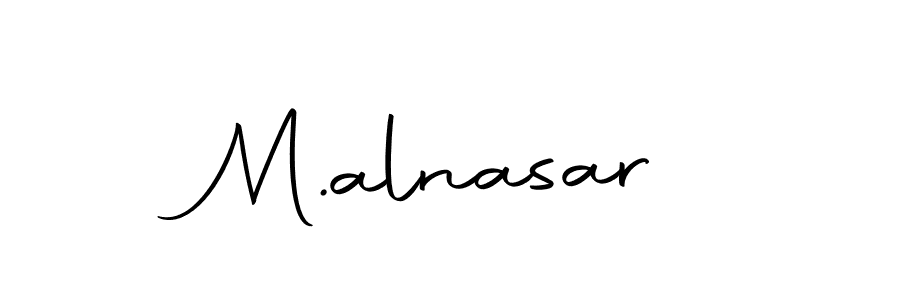 Design your own signature with our free online signature maker. With this signature software, you can create a handwritten (Autography-DOLnW) signature for name M.alnasar. M.alnasar signature style 10 images and pictures png