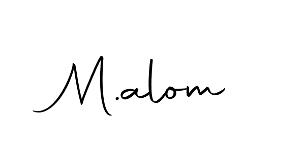 if you are searching for the best signature style for your name M.alom. so please give up your signature search. here we have designed multiple signature styles  using Autography-DOLnW. M.alom signature style 10 images and pictures png