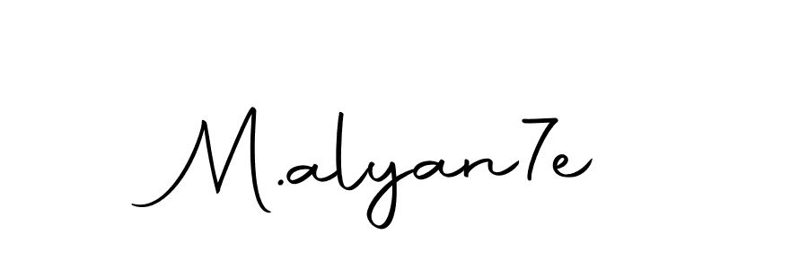 Similarly Autography-DOLnW is the best handwritten signature design. Signature creator online .You can use it as an online autograph creator for name M.alyan7e. M.alyan7e signature style 10 images and pictures png