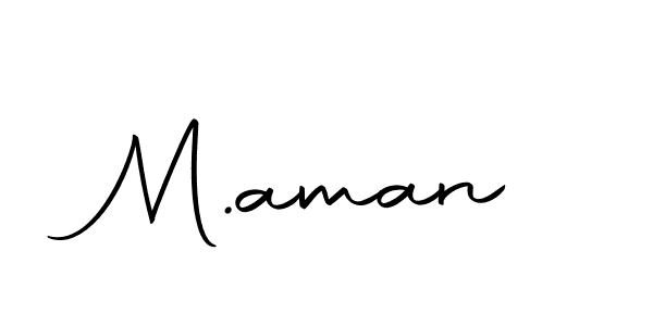 You should practise on your own different ways (Autography-DOLnW) to write your name (M.aman) in signature. don't let someone else do it for you. M.aman signature style 10 images and pictures png