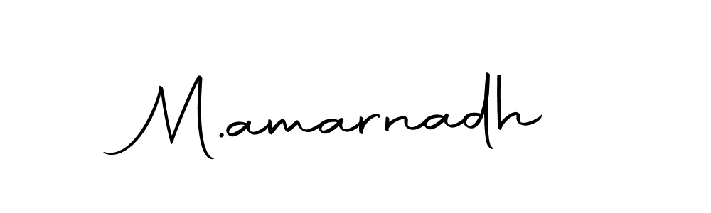 Use a signature maker to create a handwritten signature online. With this signature software, you can design (Autography-DOLnW) your own signature for name M.amarnadh. M.amarnadh signature style 10 images and pictures png