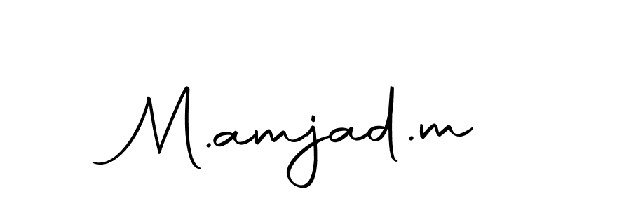 Use a signature maker to create a handwritten signature online. With this signature software, you can design (Autography-DOLnW) your own signature for name M.amjad.m. M.amjad.m signature style 10 images and pictures png