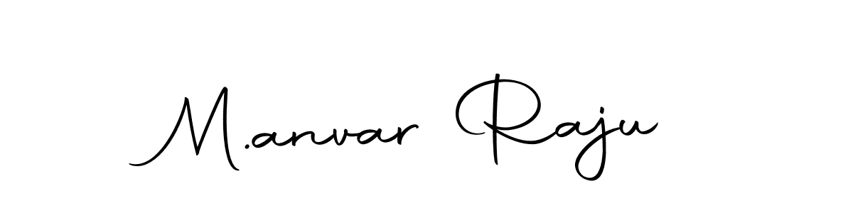 Create a beautiful signature design for name M.anvar Raju. With this signature (Autography-DOLnW) fonts, you can make a handwritten signature for free. M.anvar Raju signature style 10 images and pictures png