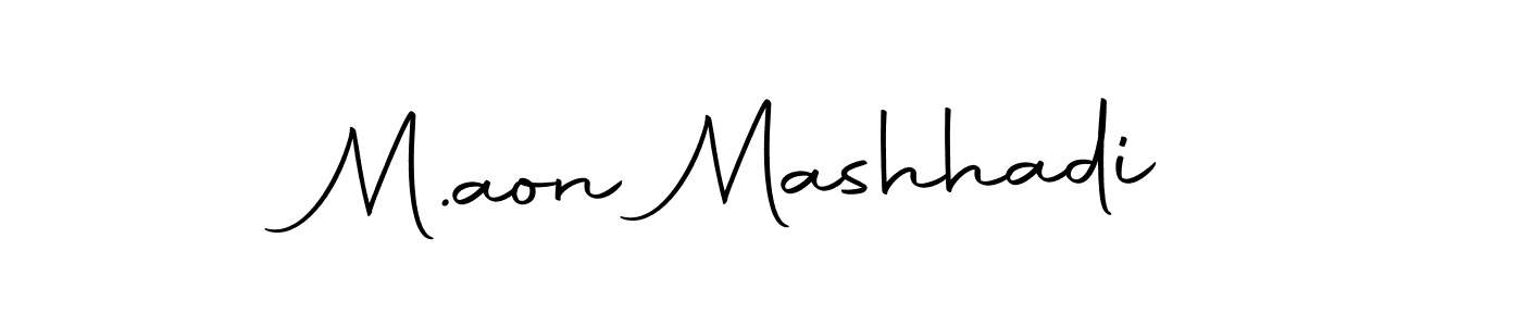 Design your own signature with our free online signature maker. With this signature software, you can create a handwritten (Autography-DOLnW) signature for name M.aon Mashhadi. M.aon Mashhadi signature style 10 images and pictures png