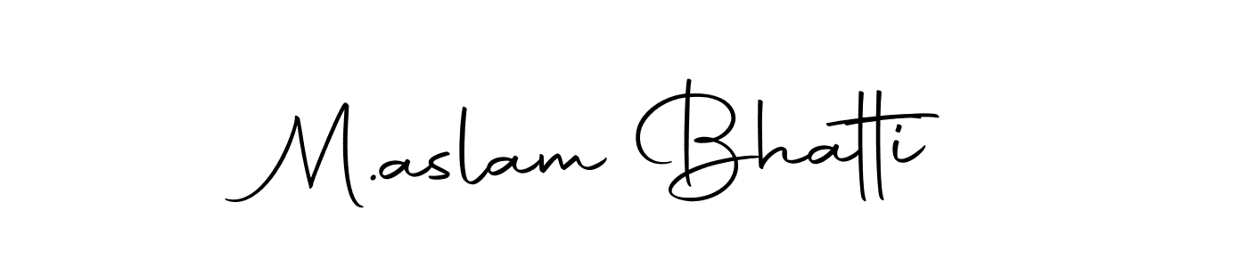 Use a signature maker to create a handwritten signature online. With this signature software, you can design (Autography-DOLnW) your own signature for name M.aslam Bhatti. M.aslam Bhatti signature style 10 images and pictures png