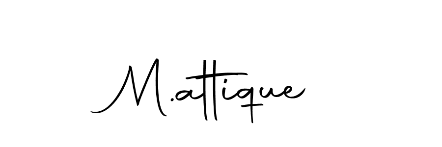 Make a beautiful signature design for name M.attique. With this signature (Autography-DOLnW) style, you can create a handwritten signature for free. M.attique signature style 10 images and pictures png