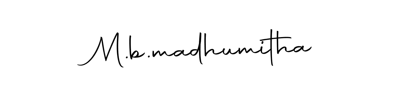 Create a beautiful signature design for name M.b.madhumitha. With this signature (Autography-DOLnW) fonts, you can make a handwritten signature for free. M.b.madhumitha signature style 10 images and pictures png