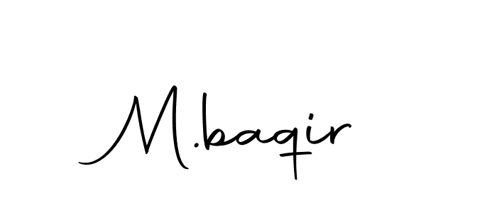 Create a beautiful signature design for name M.baqir. With this signature (Autography-DOLnW) fonts, you can make a handwritten signature for free. M.baqir signature style 10 images and pictures png