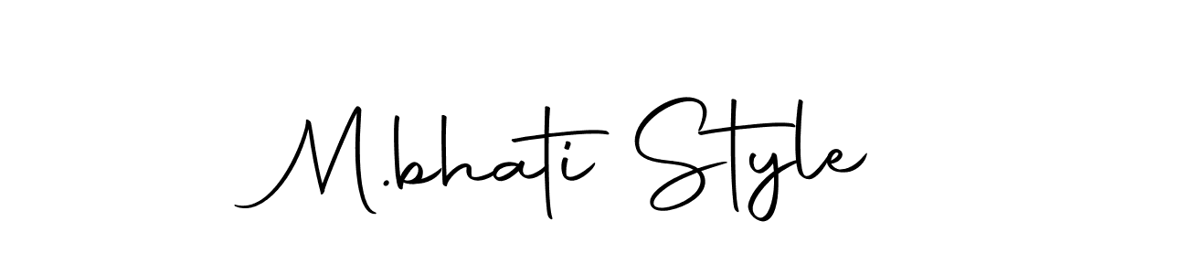 You should practise on your own different ways (Autography-DOLnW) to write your name (M.bhati Style) in signature. don't let someone else do it for you. M.bhati Style signature style 10 images and pictures png