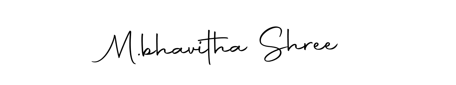 How to make M.bhavitha Shree name signature. Use Autography-DOLnW style for creating short signs online. This is the latest handwritten sign. M.bhavitha Shree signature style 10 images and pictures png