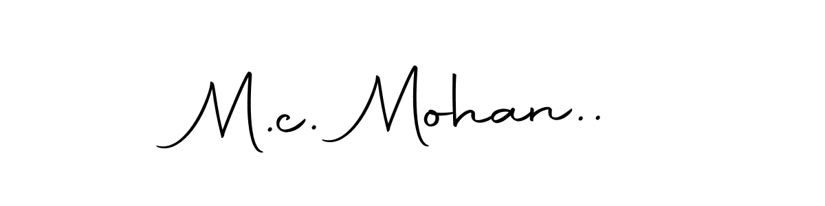 Create a beautiful signature design for name M.c. Mohan... With this signature (Autography-DOLnW) fonts, you can make a handwritten signature for free. M.c. Mohan.. signature style 10 images and pictures png