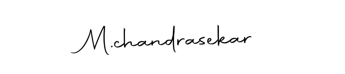 How to make M.chandrasekar name signature. Use Autography-DOLnW style for creating short signs online. This is the latest handwritten sign. M.chandrasekar signature style 10 images and pictures png