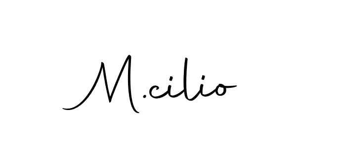 Design your own signature with our free online signature maker. With this signature software, you can create a handwritten (Autography-DOLnW) signature for name M.cilio. M.cilio signature style 10 images and pictures png