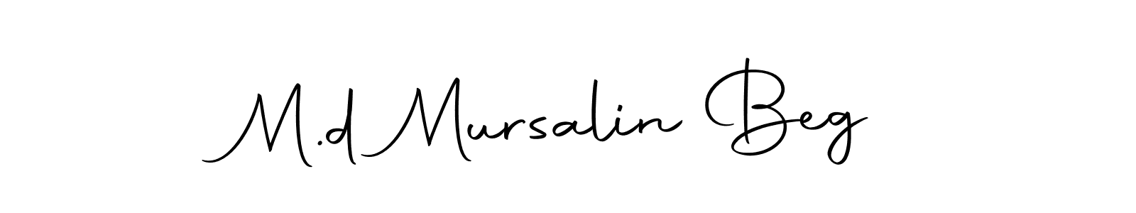 How to make M.d Mursalin Beg signature? Autography-DOLnW is a professional autograph style. Create handwritten signature for M.d Mursalin Beg name. M.d Mursalin Beg signature style 10 images and pictures png