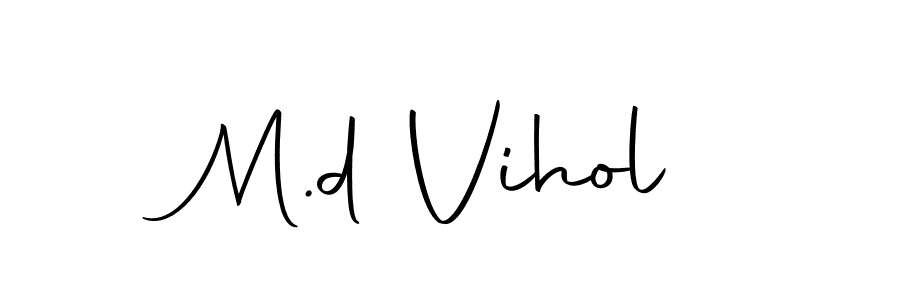 Make a beautiful signature design for name M.d Vihol. With this signature (Autography-DOLnW) style, you can create a handwritten signature for free. M.d Vihol signature style 10 images and pictures png