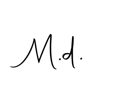 Use a signature maker to create a handwritten signature online. With this signature software, you can design (Autography-DOLnW) your own signature for name M.d.. M.d. signature style 10 images and pictures png