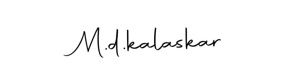 You should practise on your own different ways (Autography-DOLnW) to write your name (M.d.kalaskar) in signature. don't let someone else do it for you. M.d.kalaskar signature style 10 images and pictures png