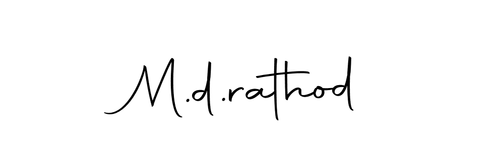 Use a signature maker to create a handwritten signature online. With this signature software, you can design (Autography-DOLnW) your own signature for name M.d.rathod. M.d.rathod signature style 10 images and pictures png