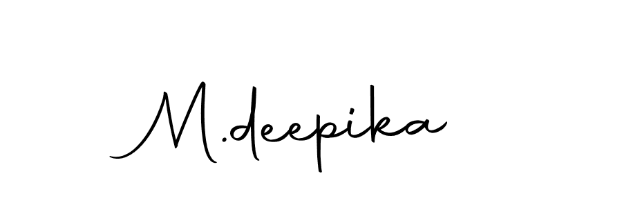 Design your own signature with our free online signature maker. With this signature software, you can create a handwritten (Autography-DOLnW) signature for name M.deepika. M.deepika signature style 10 images and pictures png