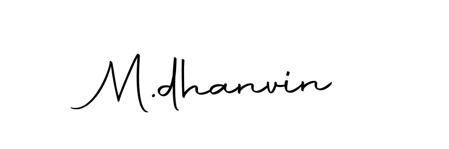 How to make M.dhanvin signature? Autography-DOLnW is a professional autograph style. Create handwritten signature for M.dhanvin name. M.dhanvin signature style 10 images and pictures png