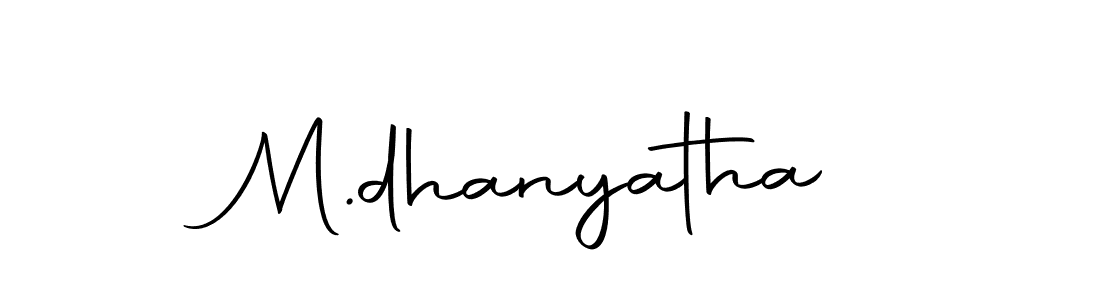 How to make M.dhanyatha signature? Autography-DOLnW is a professional autograph style. Create handwritten signature for M.dhanyatha name. M.dhanyatha signature style 10 images and pictures png