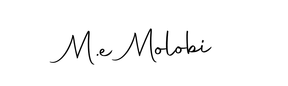 Design your own signature with our free online signature maker. With this signature software, you can create a handwritten (Autography-DOLnW) signature for name M.e Molobi. M.e Molobi signature style 10 images and pictures png