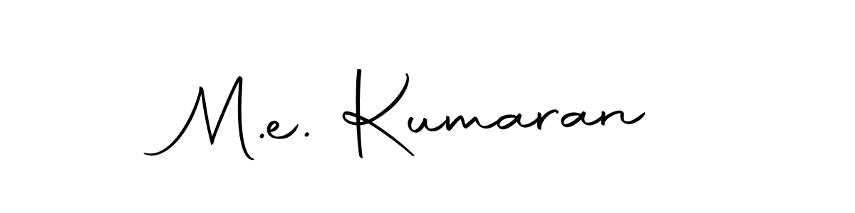 You should practise on your own different ways (Autography-DOLnW) to write your name (M.e. Kumaran) in signature. don't let someone else do it for you. M.e. Kumaran signature style 10 images and pictures png