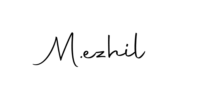 if you are searching for the best signature style for your name M.ezhil. so please give up your signature search. here we have designed multiple signature styles  using Autography-DOLnW. M.ezhil signature style 10 images and pictures png