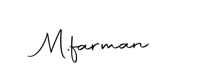 Design your own signature with our free online signature maker. With this signature software, you can create a handwritten (Autography-DOLnW) signature for name M.farman. M.farman signature style 10 images and pictures png