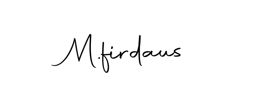 Design your own signature with our free online signature maker. With this signature software, you can create a handwritten (Autography-DOLnW) signature for name M.firdaus. M.firdaus signature style 10 images and pictures png