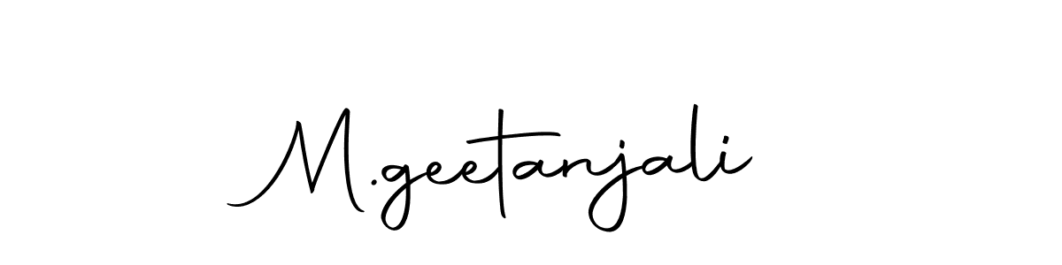 How to make M.geetanjali name signature. Use Autography-DOLnW style for creating short signs online. This is the latest handwritten sign. M.geetanjali signature style 10 images and pictures png