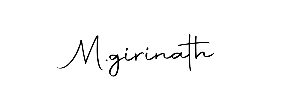 Use a signature maker to create a handwritten signature online. With this signature software, you can design (Autography-DOLnW) your own signature for name M.girinath. M.girinath signature style 10 images and pictures png