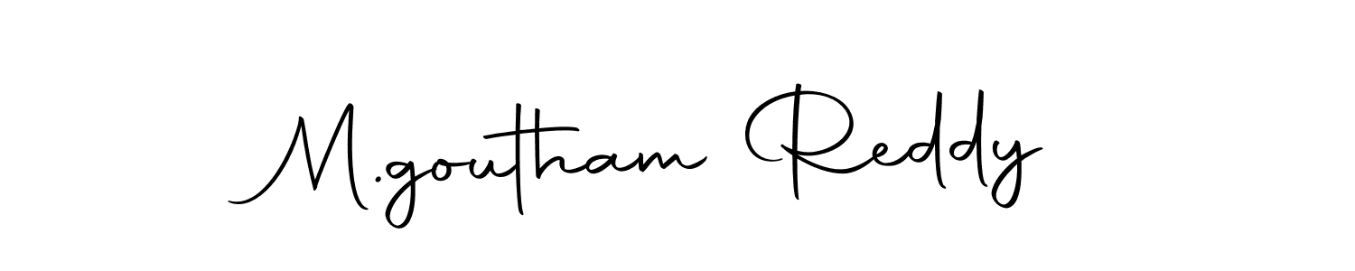 The best way (Autography-DOLnW) to make a short signature is to pick only two or three words in your name. The name M.goutham Reddy include a total of six letters. For converting this name. M.goutham Reddy signature style 10 images and pictures png