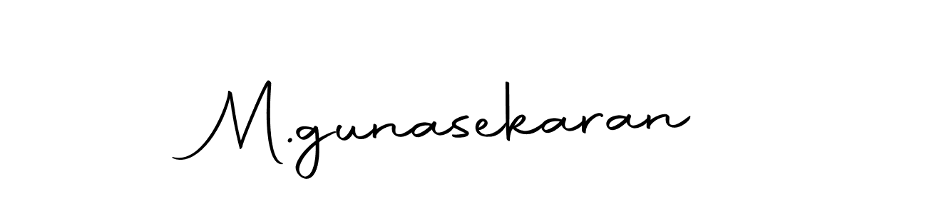 Make a beautiful signature design for name M.gunasekaran. With this signature (Autography-DOLnW) style, you can create a handwritten signature for free. M.gunasekaran signature style 10 images and pictures png