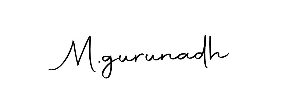 Design your own signature with our free online signature maker. With this signature software, you can create a handwritten (Autography-DOLnW) signature for name M.gurunadh. M.gurunadh signature style 10 images and pictures png