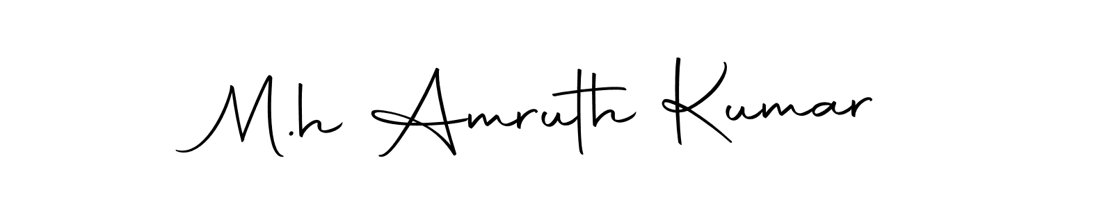 How to make M.h Amruth Kumar name signature. Use Autography-DOLnW style for creating short signs online. This is the latest handwritten sign. M.h Amruth Kumar signature style 10 images and pictures png