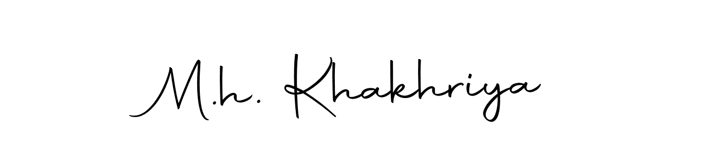 Make a beautiful signature design for name M.h. Khakhriya. With this signature (Autography-DOLnW) style, you can create a handwritten signature for free. M.h. Khakhriya signature style 10 images and pictures png
