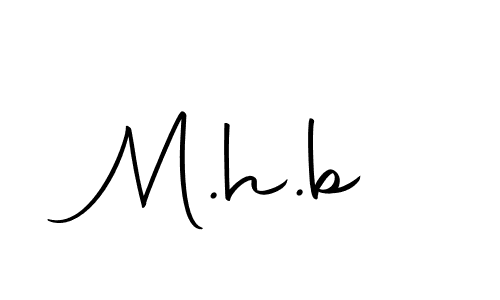 The best way (Autography-DOLnW) to make a short signature is to pick only two or three words in your name. The name M.h.b include a total of six letters. For converting this name. M.h.b signature style 10 images and pictures png