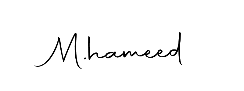 You should practise on your own different ways (Autography-DOLnW) to write your name (M.hameed) in signature. don't let someone else do it for you. M.hameed signature style 10 images and pictures png