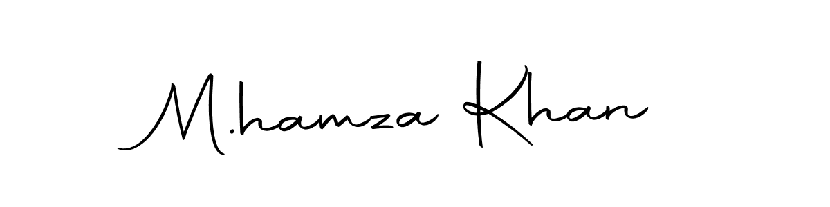 Create a beautiful signature design for name M.hamza Khan. With this signature (Autography-DOLnW) fonts, you can make a handwritten signature for free. M.hamza Khan signature style 10 images and pictures png