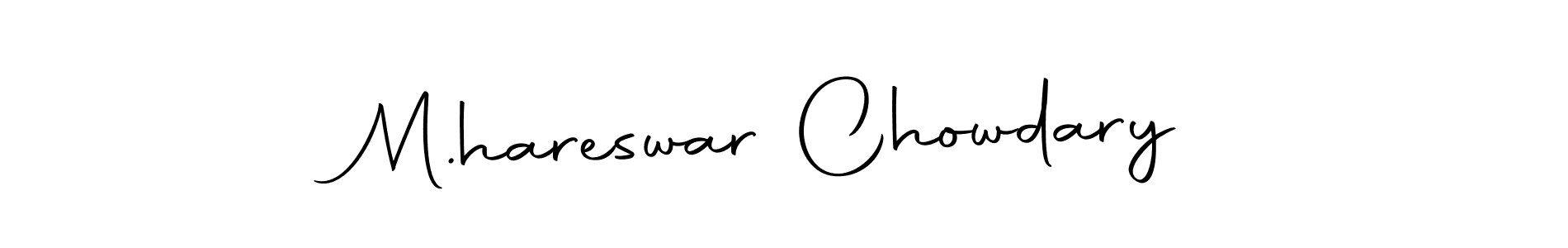 The best way (Autography-DOLnW) to make a short signature is to pick only two or three words in your name. The name M.hareswar Chowdary include a total of six letters. For converting this name. M.hareswar Chowdary signature style 10 images and pictures png