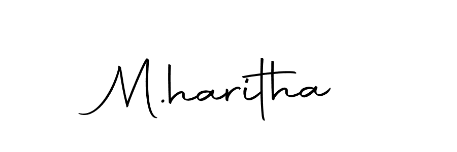 Design your own signature with our free online signature maker. With this signature software, you can create a handwritten (Autography-DOLnW) signature for name M.haritha. M.haritha signature style 10 images and pictures png