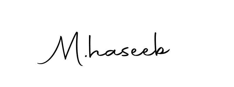 Create a beautiful signature design for name M.haseeb. With this signature (Autography-DOLnW) fonts, you can make a handwritten signature for free. M.haseeb signature style 10 images and pictures png